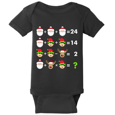 Math Teacher Christmas Gift Order Of Operations Quiz Funny Gift Baby Bodysuit