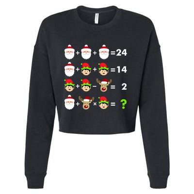 Math Teacher Christmas Gift Order Of Operations Quiz Funny Gift Cropped Pullover Crew