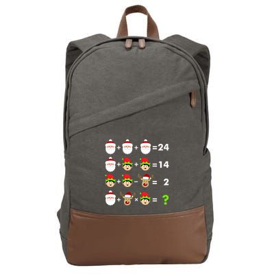 Math Teacher Christmas Gift Order Of Operations Quiz Funny Gift Cotton Canvas Backpack