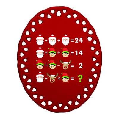 Math Teacher Christmas Gift Order Of Operations Quiz Funny Gift Ceramic Oval Ornament