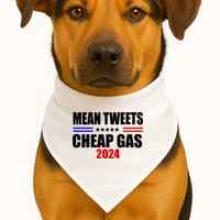 Mean Tweets Cheap Gas 2024 Election USA-Made Doggie Bandana
