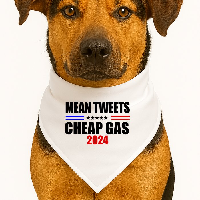 Mean Tweets Cheap Gas 2024 Election USA-Made Doggie Bandana
