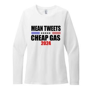 Mean Tweets Cheap Gas 2024 Election Womens CVC Long Sleeve Shirt