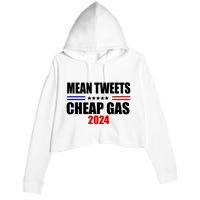 Mean Tweets Cheap Gas 2024 Election Crop Fleece Hoodie