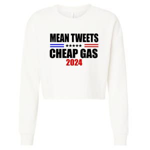 Mean Tweets Cheap Gas 2024 Election Cropped Pullover Crew