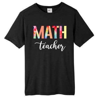 Math Teacher Cute Tie Dye Funny First Day Back To School Great Gift Tall Fusion ChromaSoft Performance T-Shirt