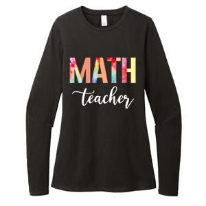 Math Teacher Cute Tie Dye Funny First Day Back To School Great Gift Womens CVC Long Sleeve Shirt