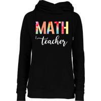 Math Teacher Cute Tie Dye Funny First Day Back To School Great Gift Womens Funnel Neck Pullover Hood