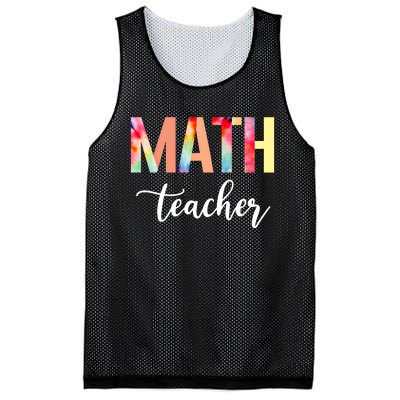 Math Teacher Cute Tie Dye Funny First Day Back To School Great Gift Mesh Reversible Basketball Jersey Tank