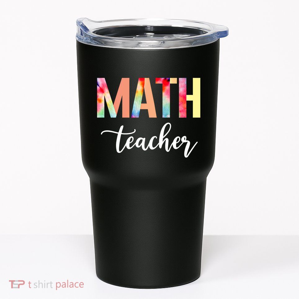 Math Teacher Cute Tie Dye Funny First Day Back To School Great Gift Tumbler