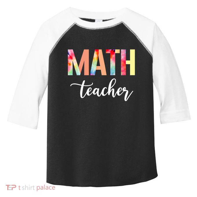 Math Teacher Cute Tie Dye Funny First Day Back To School Great Gift Toddler Fine Jersey T-Shirt
