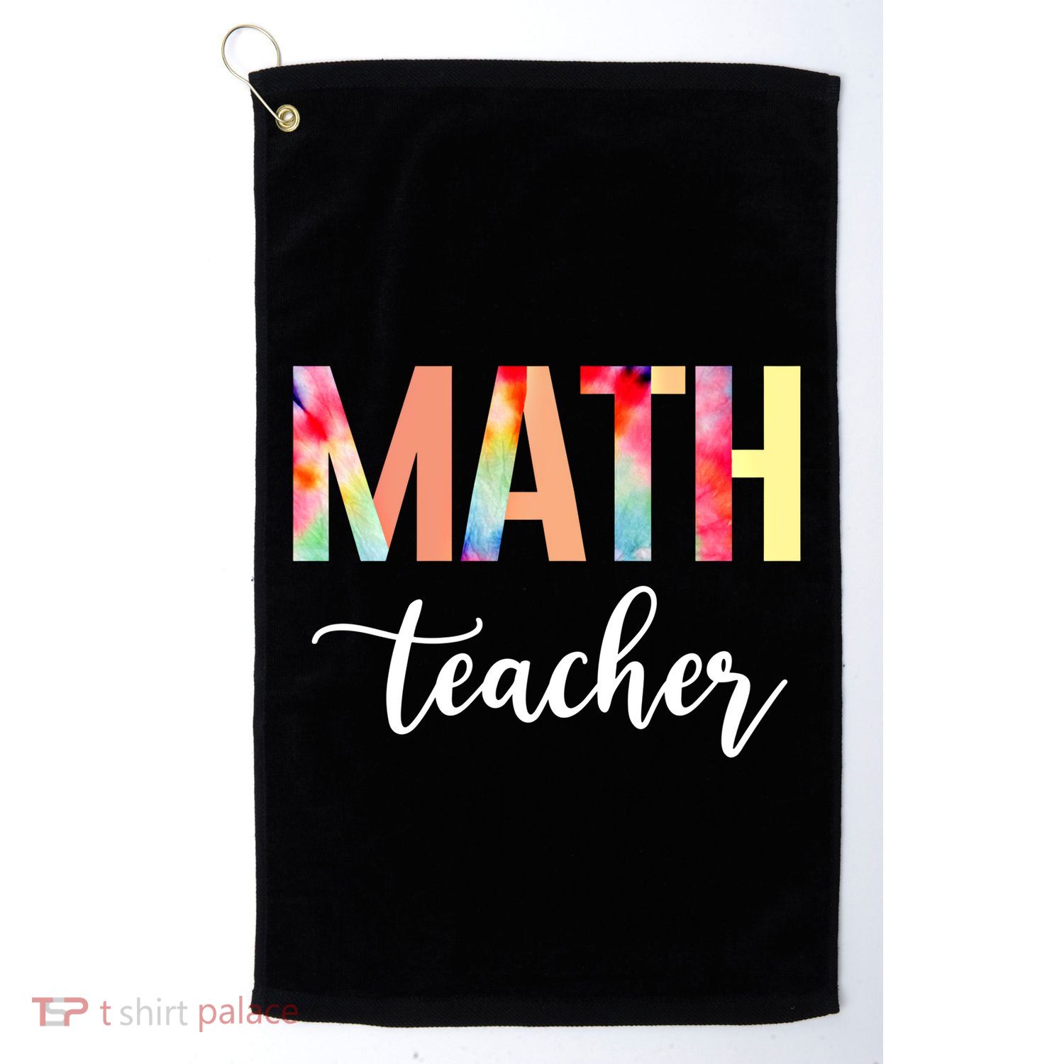 Math Teacher Cute Tie Dye Funny First Day Back To School Great Gift Golf Towel