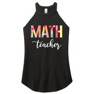 Math Teacher Cute Tie Dye Funny First Day Back To School Great Gift Women's Perfect Tri Rocker Tank