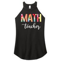 Math Teacher Cute Tie Dye Funny First Day Back To School Great Gift Women's Perfect Tri Rocker Tank