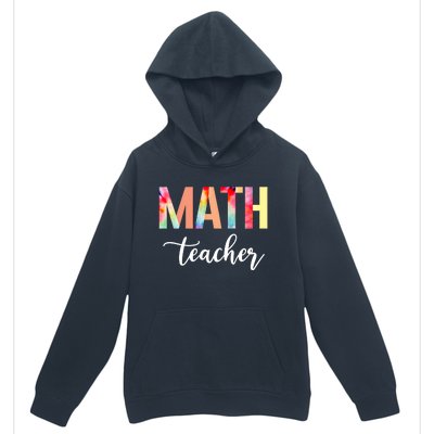 Math Teacher Cute Tie Dye Funny First Day Back To School Great Gift Urban Pullover Hoodie