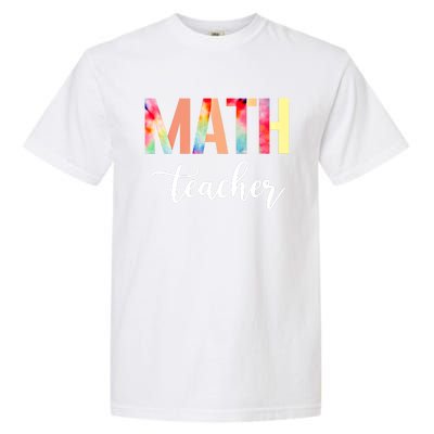 Math Teacher Cute Tie Dye Funny First Day Back To School Great Gift Garment-Dyed Heavyweight T-Shirt