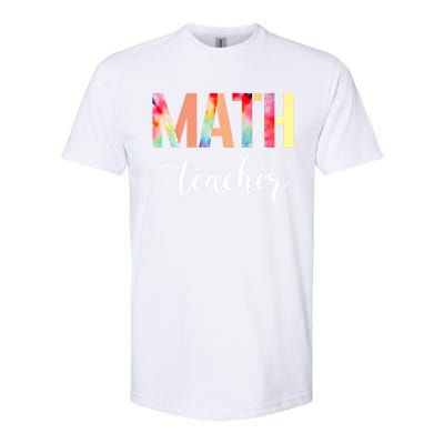 Math Teacher Cute Tie Dye Funny First Day Back To School Great Gift Softstyle CVC T-Shirt