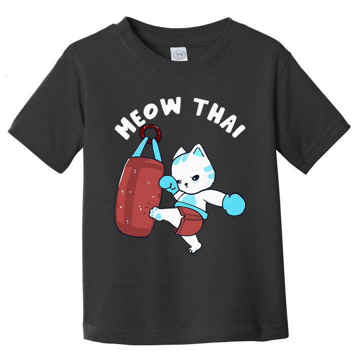 Muay Thai Cat Meow Thai Punching Bag Fighting Sport Toddler T-Shirt