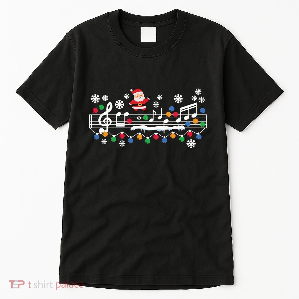 Music Teacher Christmas Santa Music Teaching Xmas Party Long Sleeve Tall T-Shirt