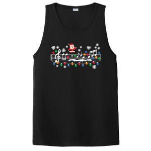 Music Teacher Christmas Santa Music Teaching Xmas Party Long Sleeve PosiCharge Competitor Tank