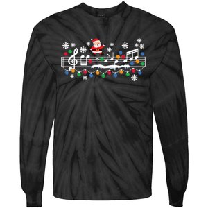 Music Teacher Christmas Santa Music Teaching Xmas Party Long Sleeve Tie-Dye Long Sleeve Shirt