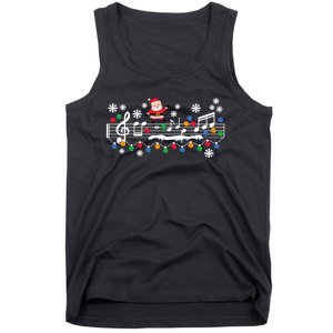 Music Teacher Christmas Santa Music Teaching Xmas Party Long Sleeve Tank Top