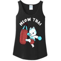 Muay Thai Cat Meow Thai Punching Bag Fighting Sport Ladies Essential Tank