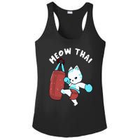 Muay Thai Cat Meow Thai Punching Bag Fighting Sport Ladies PosiCharge Competitor Racerback Tank