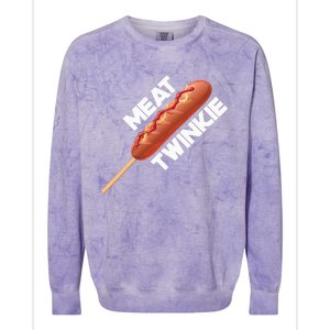 Meat Twinkie Corn Dog For Lovers Dogs Foodie Sausage Colorblast Crewneck Sweatshirt