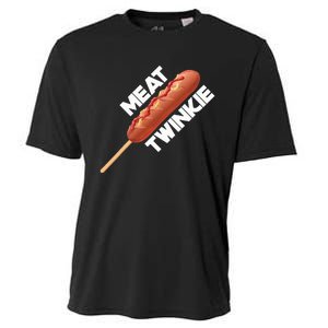 Meat Twinkie Corn Dog For Lovers Dogs Foodie Sausage Cooling Performance Crew T-Shirt