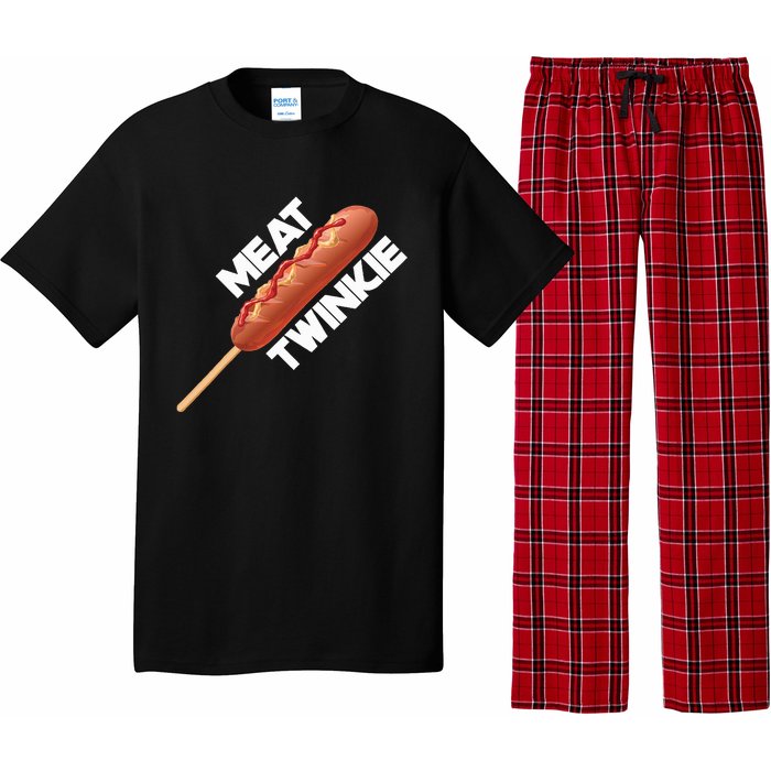 Meat Twinkie Corn Dog For Lovers Dogs Foodie Sausage Pajama Set