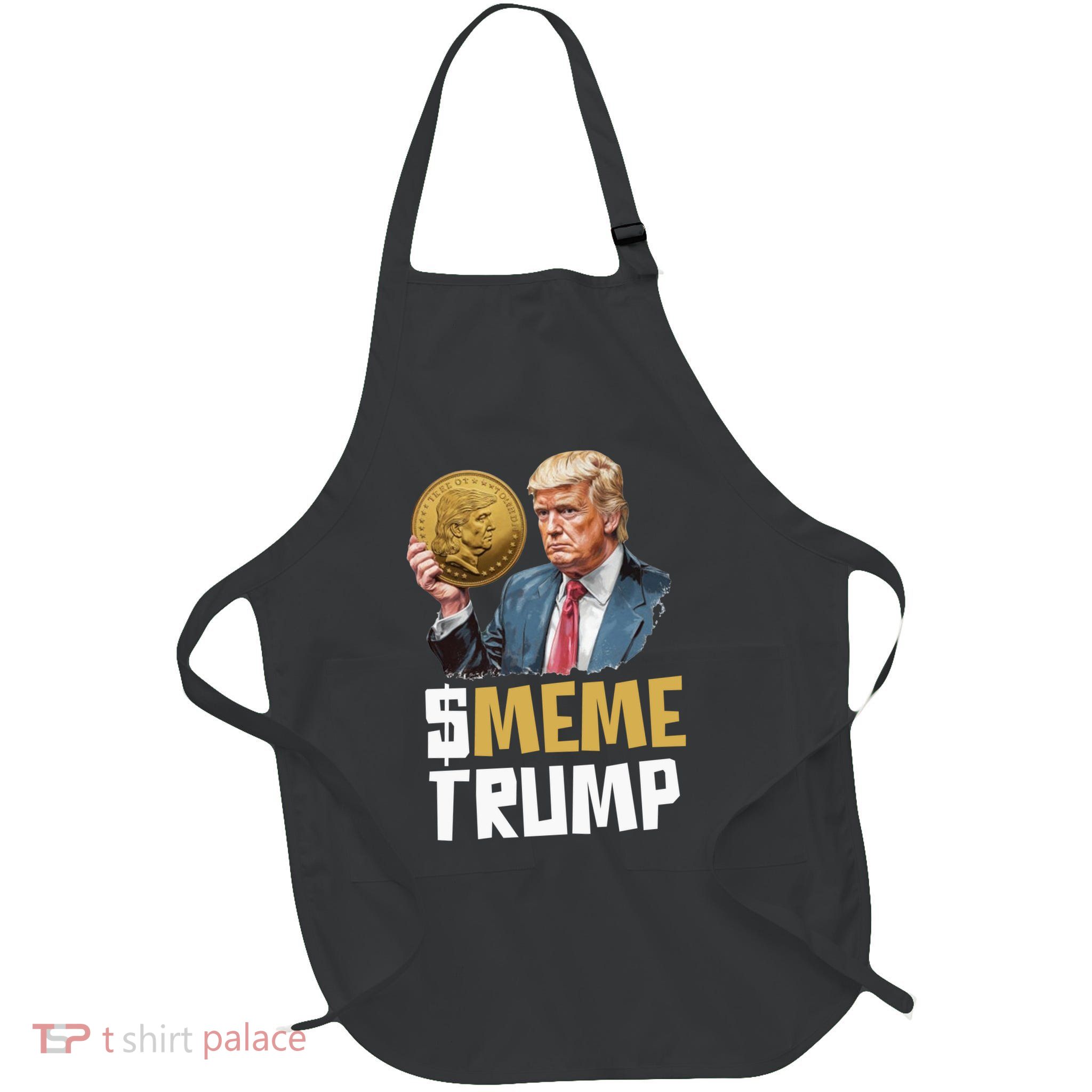 Meme Trump Coin Crypto Currency $Trump Full-Length Apron With Pockets