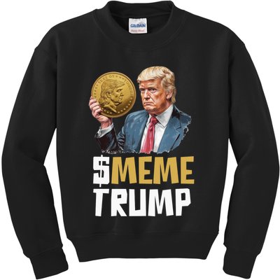 Meme Trump Coin Crypto Currency $Trump Kids Sweatshirt