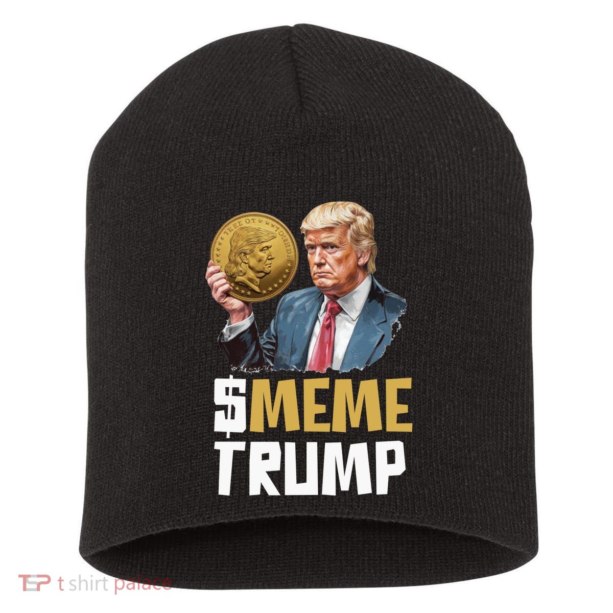 Meme Trump Coin Crypto Currency $Trump Short Acrylic Beanie