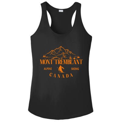 Mont Tremblant Canada Ski Resort Quebec Skiing Souvenir Ladies PosiCharge Competitor Racerback Tank