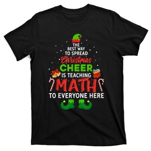 Math Teacher Christmas Funny Elf Christmas Cheer T-Shirt