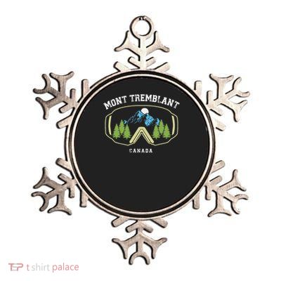 Mont Tremblant Canada Ski Resort Quebec Skiing Souvenir Metallic Star Ornament