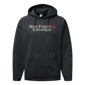 Mean Tweets Cheap Gas 2024 Performance Fleece Hoodie