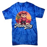 Meowdy Texas Cat Meme Country Music Cowgirl Cute Cat Tie-Dye T-Shirt