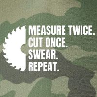 Measure Twice Cut Once Swear Repeat Legacy Tie Dye Trucker Hat