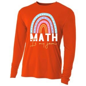 Math Teacher Cute Gift Math Is My Jam Cute Gift Cooling Performance Long Sleeve Crew