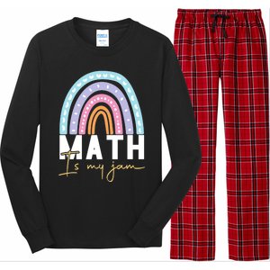 Math Teacher Cute Gift Math Is My Jam Cute Gift Long Sleeve Pajama Set