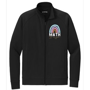 Math Teacher Cute Gift Math Is My Jam Cute Gift Stretch Full-Zip Cadet Jacket