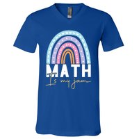 Math Teacher Cute Gift Math Is My Jam Cute Gift V-Neck T-Shirt