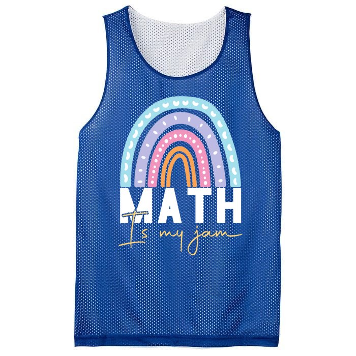 Math Teacher Cute Gift Math Is My Jam Cute Gift Mesh Reversible Basketball Jersey Tank