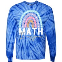 Math Teacher Cute Gift Math Is My Jam Cute Gift Tie-Dye Long Sleeve Shirt