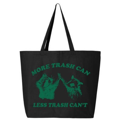 More Trach Can Less Trach CanT Funny Raccoon 25L Jumbo Tote