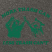 More Trach Can Less Trach CanT Funny Raccoon Cotton Canvas Backpack