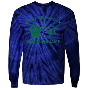 More Trach Can Less Trach CanT Funny Raccoon Tie-Dye Long Sleeve Shirt