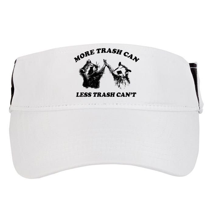 More Trach Can Less Trach CanT Funny Raccoon Adult Drive Performance Visor